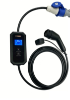 Chargeur EV portable 7 kW 32 A Type 2 avec prise CEE Europe 230 V CA, courant réglable pour la maison, le garage et la recharge en déplacement (UE)