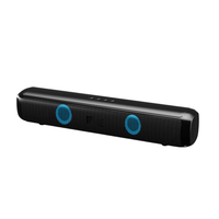 Altavoz Portátil Inalámbrico y con Cable, Doble Modo, Luces RGB, Ranura para Tarjeta SD, Puerto USB, Mini Altavoz de Escritorio, Sonido HiFi 6D Estéreo, Barra de Sonido para PC
