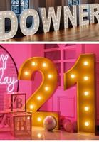 Lettres lumineuses LED vintage personnalisées, grandes enseignes lumineuses colorées pour événements, mariages et décoration de magasins