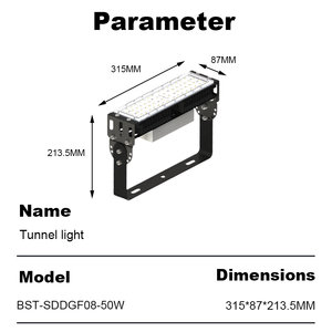 IP65 không thấm nước dẫn lũ ánh sáng 50W/100W/<span class=keywords><strong>200W</strong></span> sân vận động ngoài trời đường hầm vuông ánh sáng 140lm/W SMD nguồn ánh sáng - Product Image 5