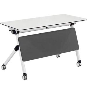 Modern Style Functional Foldable Meeting Table Office Home School Training Desk Flip <strong>Top</strong> <strong>Design</strong> with Durable Metal Material - Product Image 2