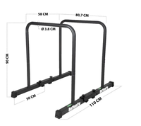 Barre de traction et de dips portable en acier durable, réglable en hauteur, avec verrou de sécurité, équipement de fitness intérieur/extérieur pour la calisthénie et le yoga