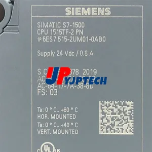 Contrôleur de programmation PLC de haute qualité 6ES75152UM010AB0 CPU 1515-2 PN Unité centrale de traitement 6ES7515-2UM01-0AB0