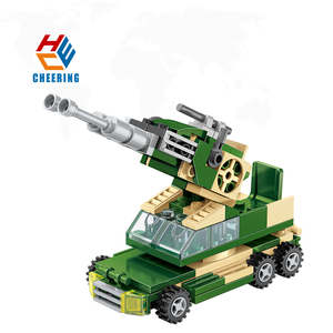 Série militaire JKC7611 modèle de bloc de pistolet Anti-aérien monté sur véhicule enfants éducatif assembler bloc de construction jouet garçon cadeau - Product Image 1