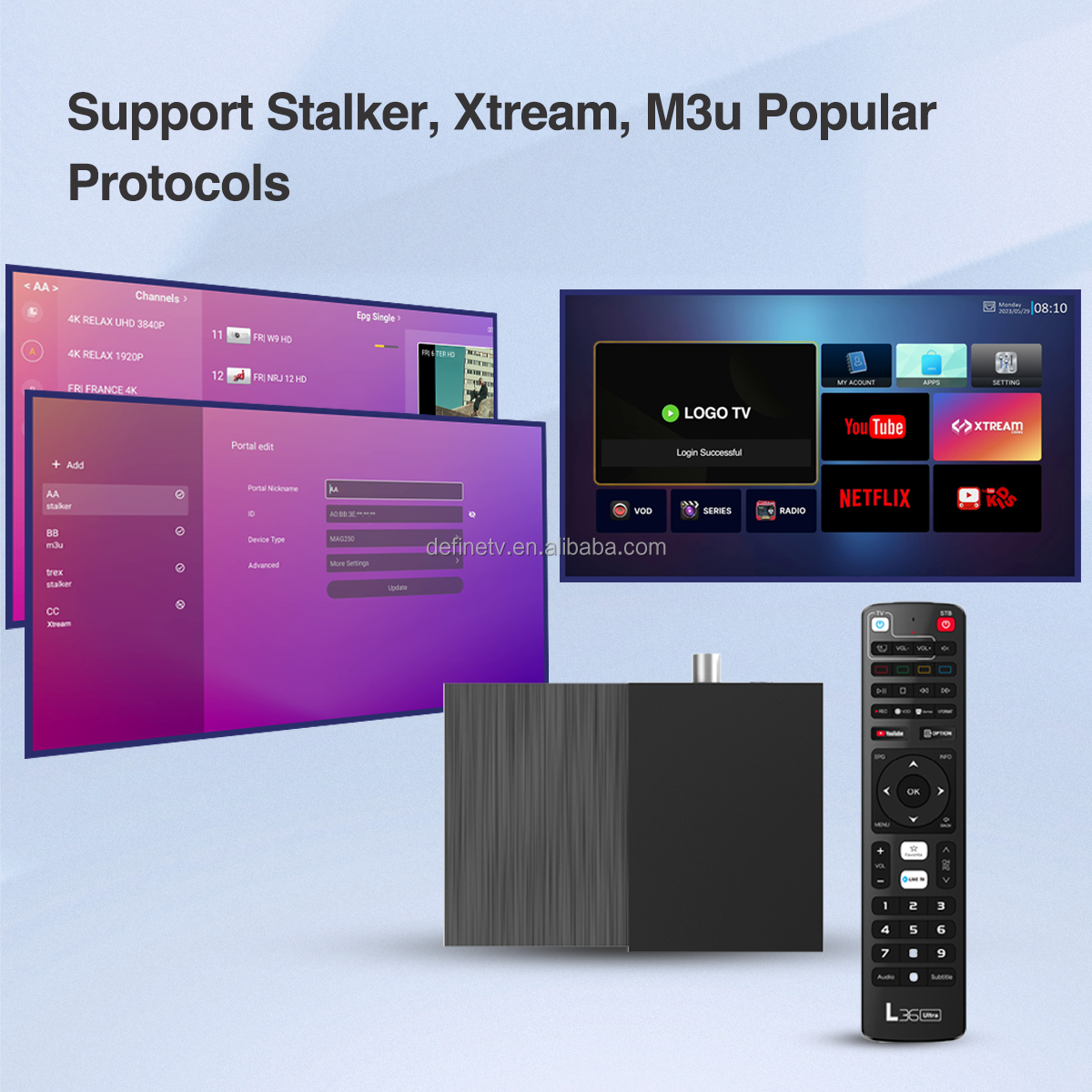 Satellite TV Receivers STB TV Box Linux OTT OEM 1G RAM