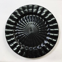 Plateau rond noir à motifs différents en plastique épaissi, isolant thermique, bol à fruits avancé, assiettes décoratives pour Halloween