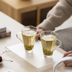 Tetera de vidrio estampado de borosilicato de alta resistencia al calor para preparar té, uso doméstico - Product Image 2