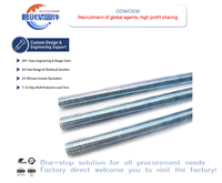 Wholesale Black Zinc Plated Steel Studs Threaded Rods Left Hand Thread 1000mm Length 3-Year Warranty Large Stock Competitive