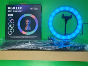 Vente en gros <span class=keywords><strong>Led</strong></span> Selfie Filler Ring Light, grand <span class=keywords><strong>cercle</strong></span>, ordinateur portable avec support pour <span class=keywords><strong>téléphone</strong></span>, 26cm RVB 10 pouces - Product Image 2