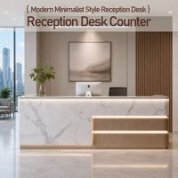 Comptoir de réception minimaliste moderne et bureau de caisse pour usage commercial - Mobilier de bureau personnalisable