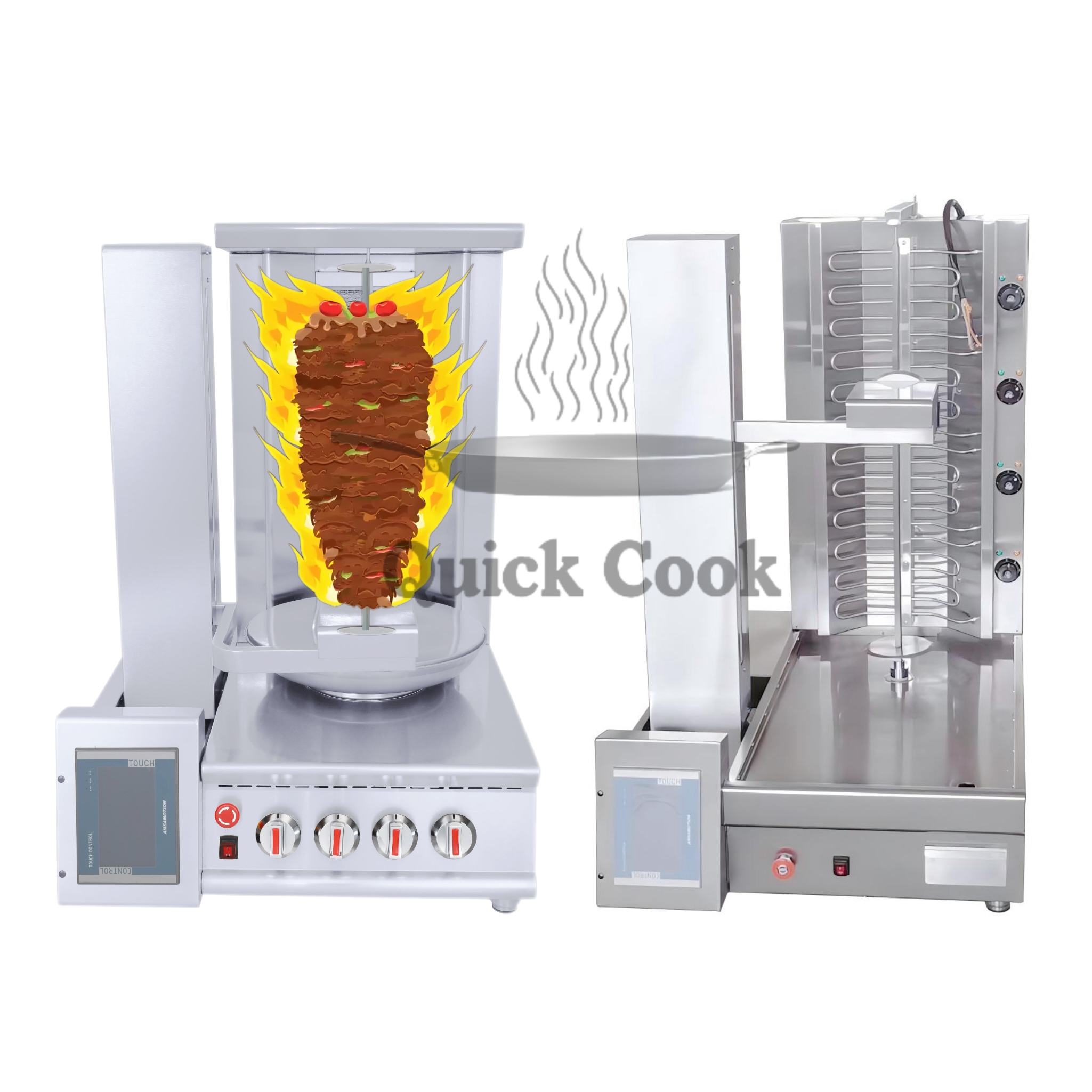 Automatic Meat Cutting Shawarma Machine Baking Kebab Maker Making Grill Gas/Electric Shawarma for Sale