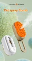 2025 Logo personnalisé chien chat électrique peigne à cheveux toilettage nettoyage Slicker pulvérisation brosse Massage portable chat vapeur brosse Silicone