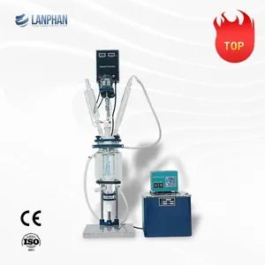 2l 5l 10l 20l 50l 100l 200l chemical lab jacketed double single layer glass reactor reaction kettle