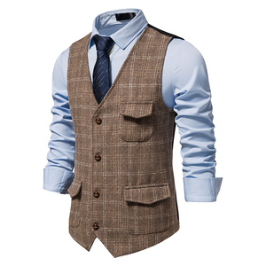 <span class=keywords><strong>Chaleco</strong></span> de traje de <span class=keywords><strong>hombre</strong></span> de estilo occidental Retro 2024, <span class=keywords><strong>chaleco</strong></span> de <span class=keywords><strong>Tweed</strong></span> británico de gran tamaño para <span class=keywords><strong>hombre</strong></span>, <span class=keywords><strong>chaleco</strong></span> de traje - Product Image 1