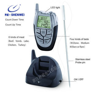 Thermomètre de cuisine rétro SW avec écran LCD rétroéclairé, sondes de type aiguille, outils de cuisine magnétiques pour barbecue - Product Image 4