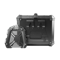 Boîte à bagages arrière rapide All Black 55L-X pour moto, étanche, en alliage d'aluminium, construction métallique