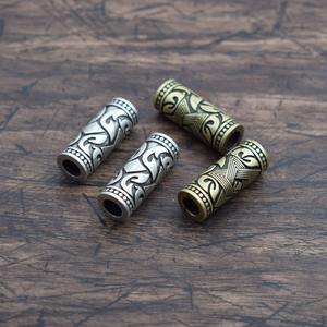 Cuentas <span class=keywords><strong>para</strong></span> <span class=keywords><strong>Barba</strong></span> con Diseño de Joyería Nuevo, Diseños Escandinavos Nórdicos, Cuentas Vikingas con Nudo de Escudo Rúnico de Cuervo - Product Image 3