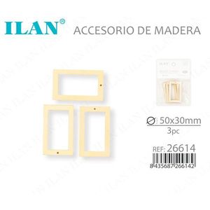 Accessorio per Cornici in Legno Ilan 50x30mm 3 Pezzi per Lavori Artigianali - Product Image 2