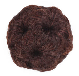 Sintético <span class=keywords><strong>rizado</strong></span> garra moño postizo 9 flores rodillo Clip en extensión de cabello de alta temperatura novia moldeadores de cabello - Product Image 5