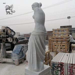Sculture Decorative da <span class=keywords><strong>Giardino</strong></span> in Pietra <span class=keywords><strong>di</strong></span> Donna Greca Nuda, Statua <span class=keywords><strong>di</strong></span> <span class=keywords><strong>Venere</strong></span> in Vero Marmo - Product Image 5