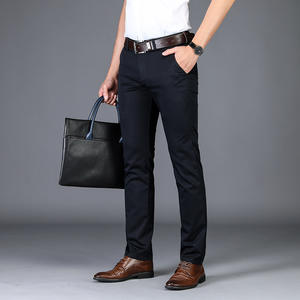 Pantalones casuales de negocios de alta calidad para hombre, pantalones de pierna recta, pantalones ajustados elásticos - Product Image 3