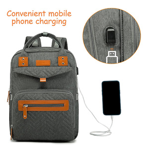 Unisex Stylish Travel Backpack Diaper <strong>Bag</strong> Expandable for <strong>Twins</strong> 24 Pockets &amp; <strong>Changing</strong> Pad Durable Polyester Material - Product Image 3