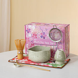 Set de Matcha con Tazón de Cerámica de Boca Ancha, Batidor de Bambú, Cuchara y Tamiz, Ecológico, Premium, para Cafetería, Venta en Línea y al por Mayor - Product Image 5