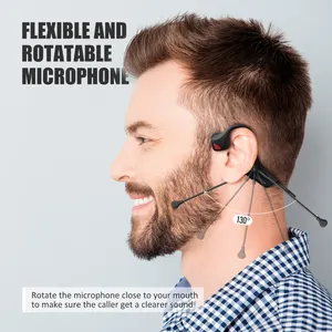 Neckband Headphone Bluetooth nirkabel Earphone konduksi tulang Headphone BCLP02