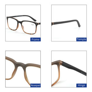 สแควร์วินเทจแว่น<span class=keywords><strong>อ่าน</strong></span>หนังสือป้องกันแสงสีฟ้าปิดกั้นแว่นตาคอมพิวเตอร์ย้อนยุคสำหรับผู้ชาย - Product Image 4