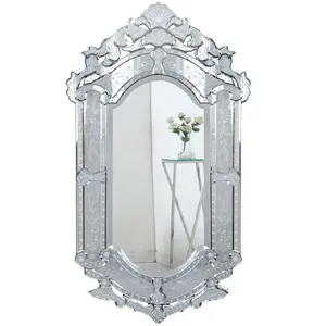 Hot Selling Modern Handmade design flower mirror with beveling Venetian Style Decorative Wall Mirrors