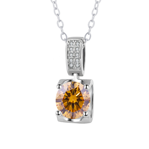 Collana da Donna Trendy con Ciondolo a Testa di Toro Micro-Pavé Unico in Moissanite, Placcata Argento S925 <span class=keywords><strong>Oro</strong></span> Bianco, Colore <span class=keywords><strong>D</strong></span>, per Uso Quotidiano - Product Image 6