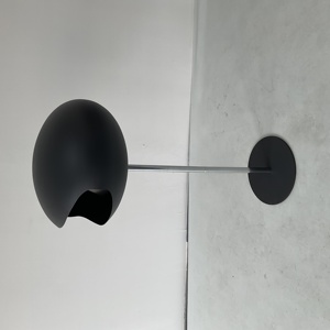 Caminetto Moderno Ovale in Ferro Nero Verniciato a Polvere per Arredamento Interno - Product Image 2