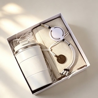 Ensemble Cadeau d'Affaires de Noël Personnalisé avec Logo, Couleurs au Choix, Kit Souvenir d'Entreprise : Bouteille Isotherme, Carnet, Stylo, Batterie Externe