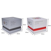 Boîte cadeau aromathérapie rigide en carton avec logo personnalisé en relief et estampage à chaud, avec mousse EVA