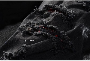 Quần Jean Nam Hot Diamond Xước Đen Rách Tạo Kiểu Skinny Có Khóa Kéo - Product Image 5