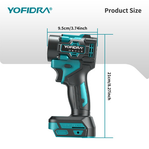 Souffleur à feuilles électrique sans balais YOFIDRA, souffleur turbo portatif, outil de soufflage de poussière pour batteries 18V - Product Image 4