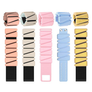 Poids de cheville 4 lb en silicone rose, bracelet lesté pour femme, OEM 1 kg, poids réglable pour poignets et chevilles - Product Image 6