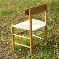 Ins Style Style japonais Commercial café lait thé boutique maison cuisine meubles tissé corde salle à manger chaise en bois