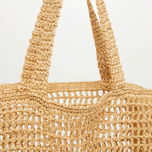 Borse da viaggio da spiaggia estive borsa da viaggio in vimini di paglia di rafia borsa da donna di design di lusso borsa da Shopper intrecciata di parigi - Product Image 4