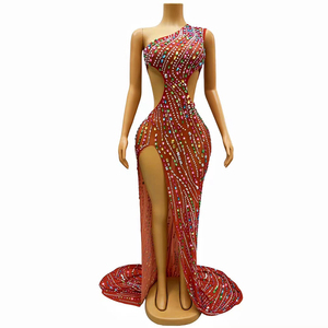 فستان عصري بسعر الجملة من المصنع مثير من الكريستال فساتين سهرة حفلات فاخرة للسيدات - Product Image 3