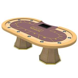 Table de poker en <span class=keywords><strong>feutre</strong></span> rouge YH Wholesale, plateau de casino classique Texas <span class=keywords><strong>avec</strong></span> plateau à jetons en plastique - Product Image 6