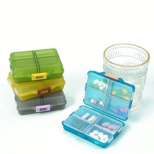 Boîte à médicaments de voyage moderne pliable et écologique OEM, 8 compartiments, organiseur de pilules hebdomadaire pour 3-5 jours, boîte de rangement en plastique - Product Image 4