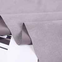 Tissu Textile Matière première Tissu tricoté en daim noir Scuba Cuir souple brossé Cuir d'ameublement