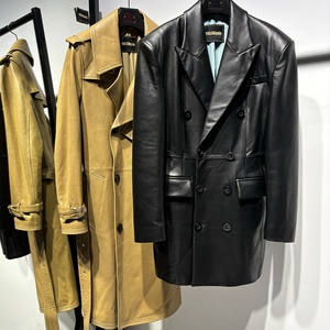 2024 primavera e autunno ufficio <span class=keywords><strong>donna</strong></span> giacca giacca di <span class=keywords><strong>pelle</strong></span> nera giacca di <span class=keywords><strong>pelle</strong></span> per le donne vera <span class=keywords><strong>pelle</strong></span> di montone - Product Image 5