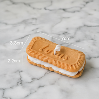 Vela Aromática con Forma de Galleta Sándwich, Crema de Canela, Hecha a Mano con Cera de Soya, Aroma Realista a Comida, Regalo de Aromaterapia, Venta al por Mayor