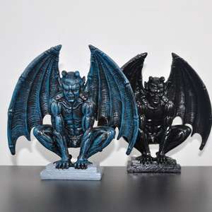 Statues d'Animaux en Résine Artisanale sur le Thème de l'Art Gothique Diable Ange pour la Décoration de Jardin et de Maison Ornements <span class=keywords><strong>Batman</strong></span> - Product Image 4