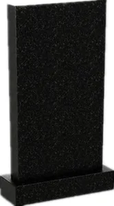 Shanxi schwarzer Granit einfaches Rechteck gerader Grabstein Grabstein russischer Grabstein