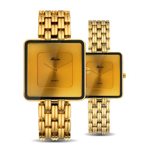 MISSFOX 2176 Orologi da <span class=keywords><strong>Donna</strong></span> Minimalisti ed Eleganti, Quadrante Quadrato Oro e <span class=keywords><strong>Nero</strong></span>, Movimento al Quarzo, per il Medio Oriente - Product Image 3