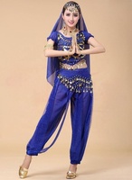 Costume de danse orientale pour femmes, déguisement de carnaval d'Halloween, tenue de spectacle de danse indienne