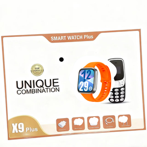 X9 Cộng Với Smartwatch Kết Hợp Độc Đáo Với <span class=keywords><strong>Mini</strong></span> Điện Thoại Di Động Với Earbuds Với Bộ Sạc Montre Connecte Với Điện Thoại Earbuds - Product Image 1
